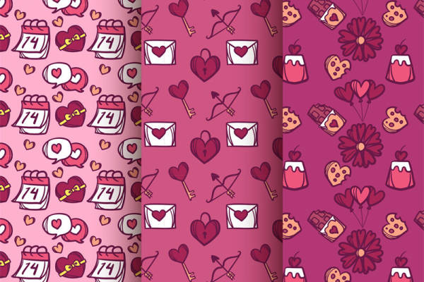 2024年新款粉色情人节主题服装印花面料