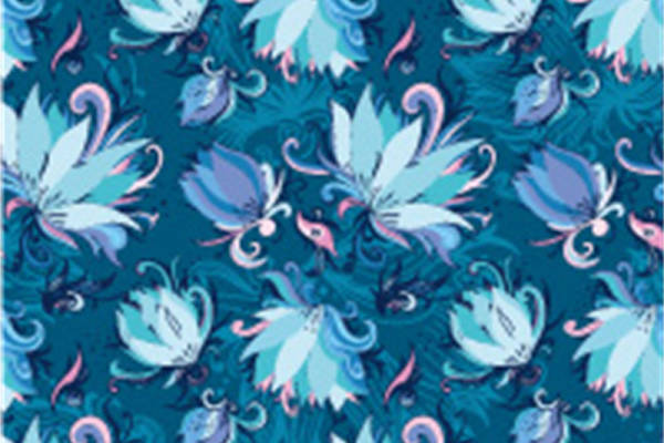 时尚花卉图案面料印花，优雅服装印花设计