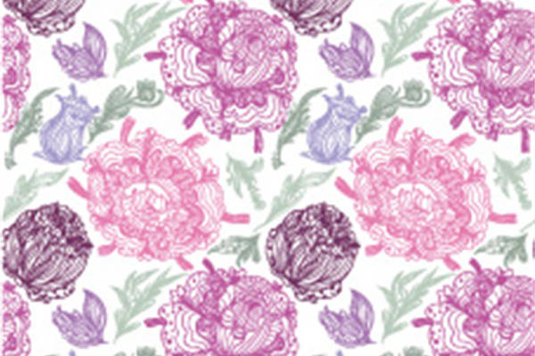 优雅花卉图案面料印花 服装印花设计 时尚女装