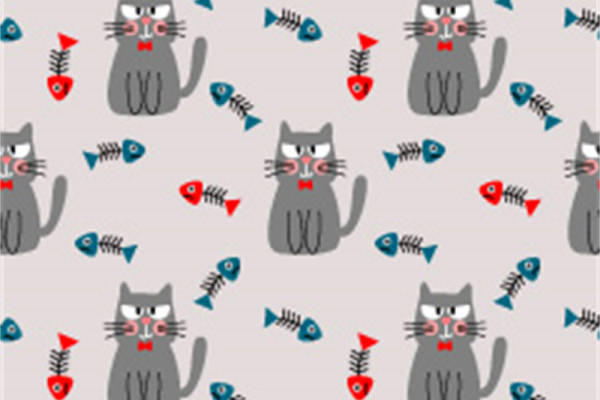 可爱卡通猫咪服装印花面料设计,打造趣味时尚风格