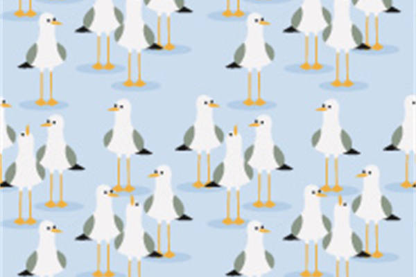 可爱卡通海鸥图案面料印花服装印花设计