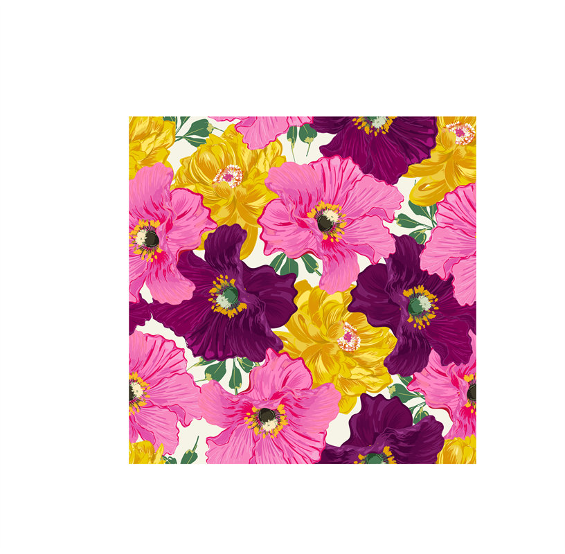 夏季时尚花卉面料印花服装印花设计