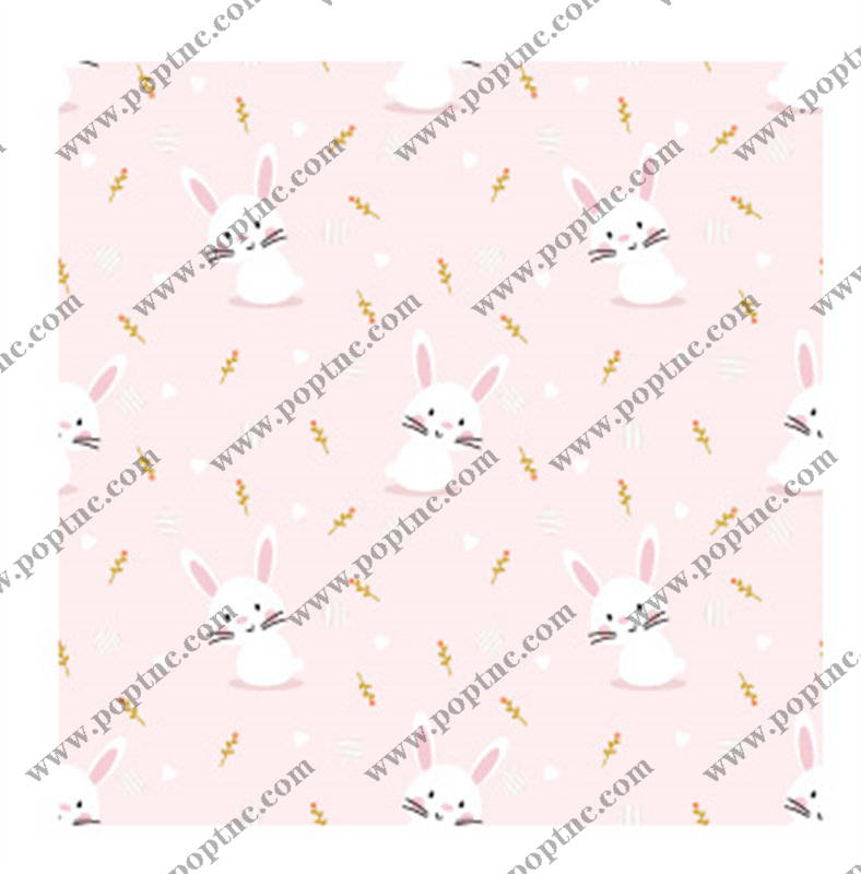 可爱卡通兔子面料印花设计,春日服装印花图案推荐