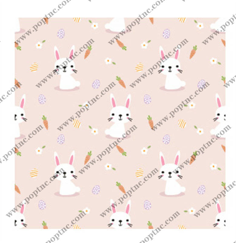 可爱兔子胡萝卜图案面料印花服装印花设计