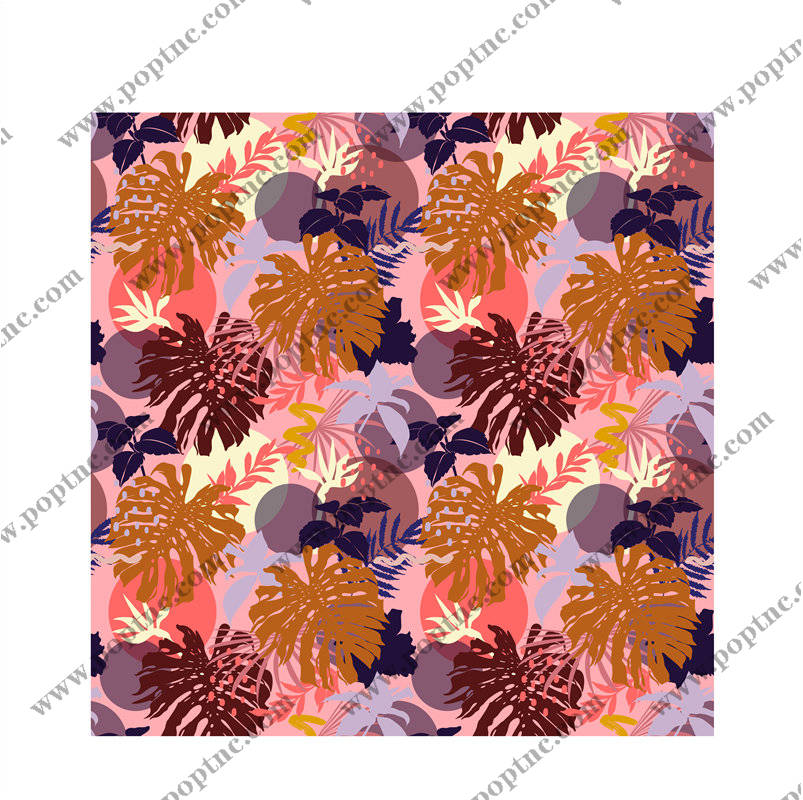 热带风情棕榈叶面料印花,夏日服装印花设计新趋势