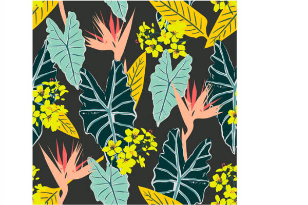 热带风情面料印花设计，夏日服装印花新选择