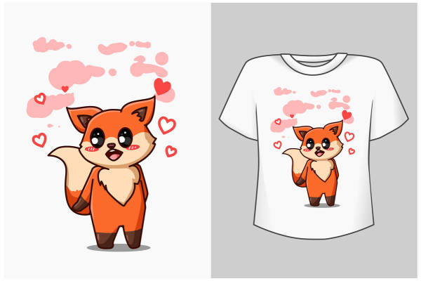 可爱卡通狐狸裁片印花服装,展现个性与时尚的完美结合