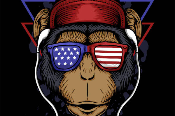 时尚美国风裁片印花服装印花设计