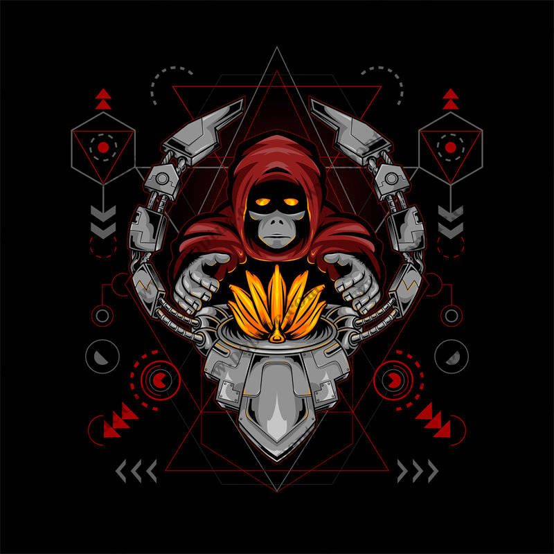 未来科技风格裁片印花服装印花设计