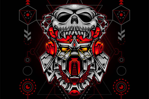 未来科技风格裁片印花服装印花设计