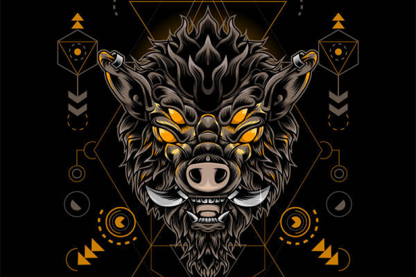 神秘野性风格裁片印花服装印花设计,适合街头潮流