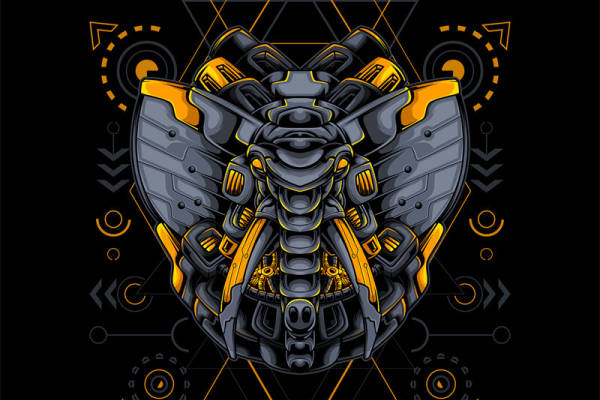 未来科技感裁片印花服装印花设计