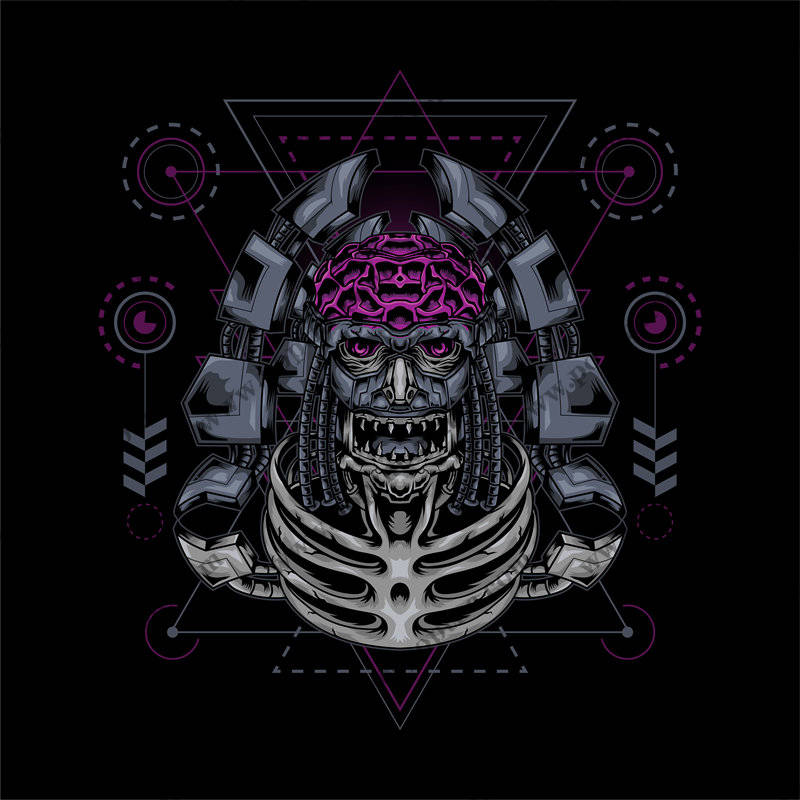 未来科技风格裁片印花服装印花设计