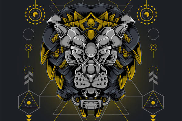 未来科技风格裁片印花服装印花设计