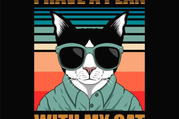 时尚猫咪裁片印花服装,打造个性潮流风格