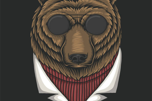 时尚熊头裁片印花服装,打造个性街头风格