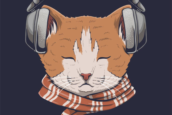 时尚猫咪裁片印花服装，打造个性音乐风格