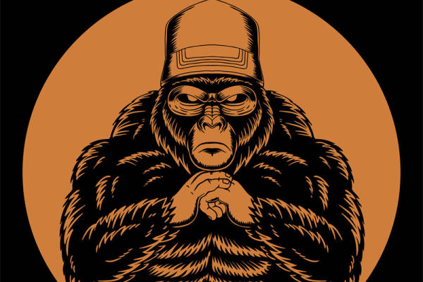 创意大猩猩裁片印花服装印花设计,展现个性与时尚