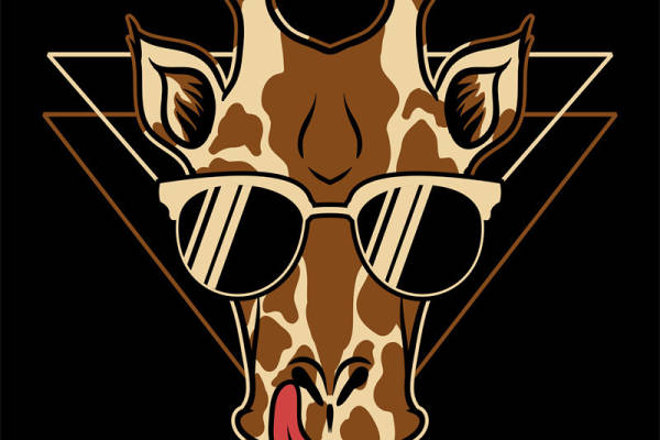 时尚趣味长颈鹿裁片印花服装设计