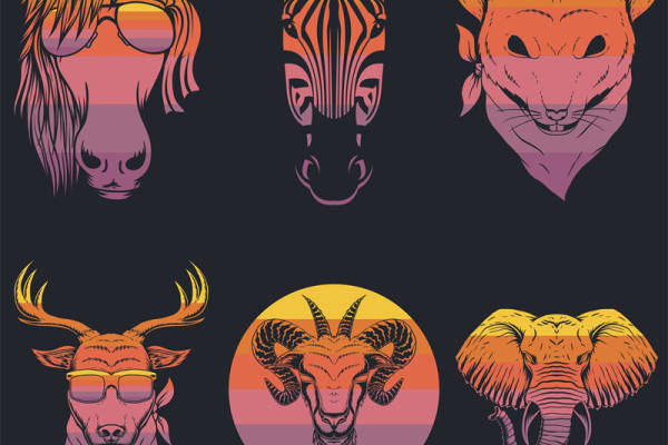 创意动物裁片印花服装，时尚与自然的完美结合