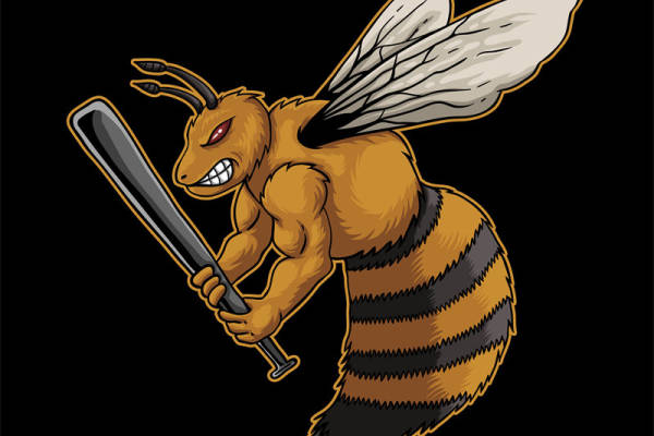 创意裁片印花:卡通蜜蜂形象服装印花设计