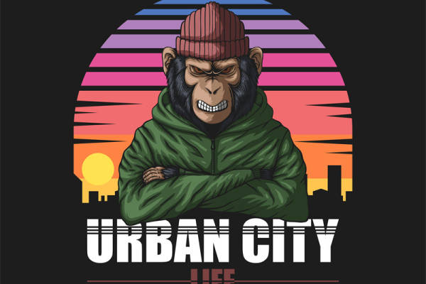 时尚街头风格裁片印花服装印花设计