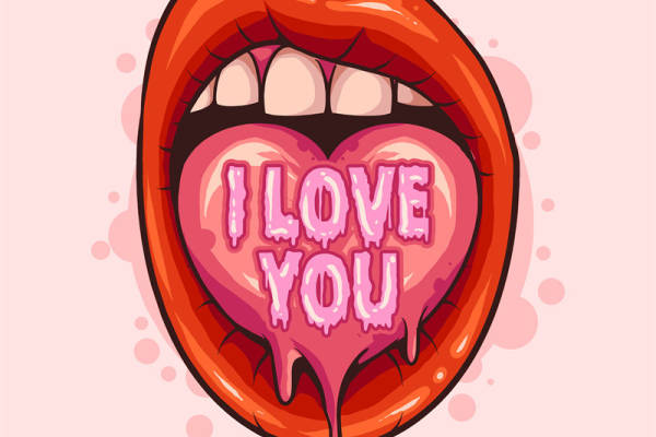 浪漫心形唇印裁片印花服装，表达爱意的完美选择