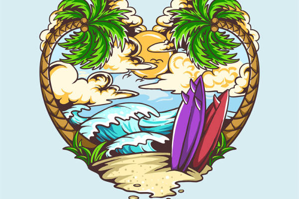 热带风情裁片印花服装，夏日海滩度假必备时尚单品