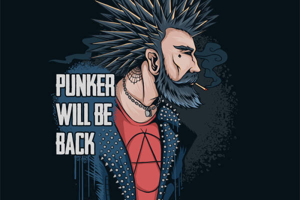 复古朋克风格裁片印花服装，展现独特个性与态度