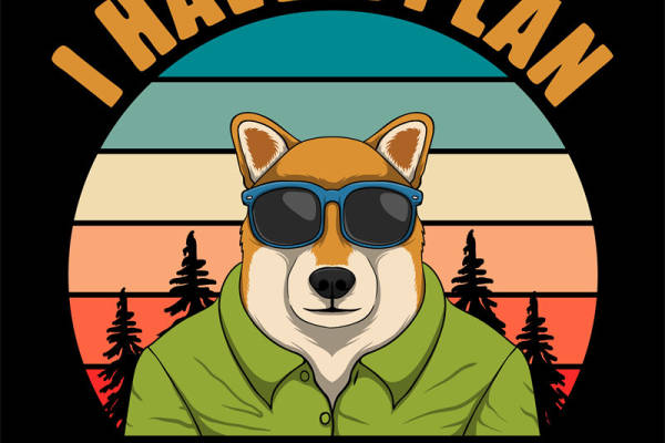 时尚户外风裁片印花服装 狗狗主题趣味服装印花设计