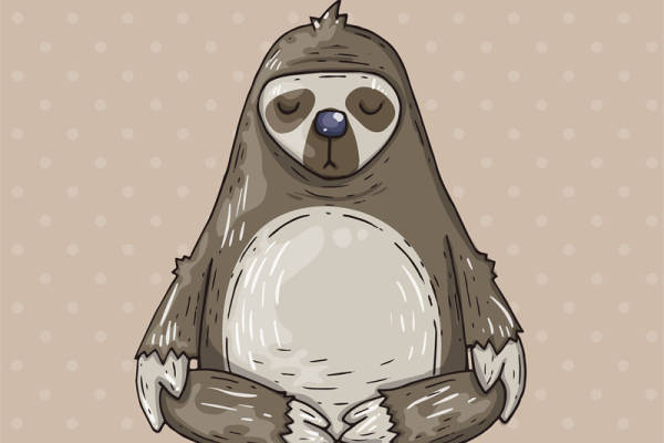 可爱卡通树懒裁片印花服装印花设计