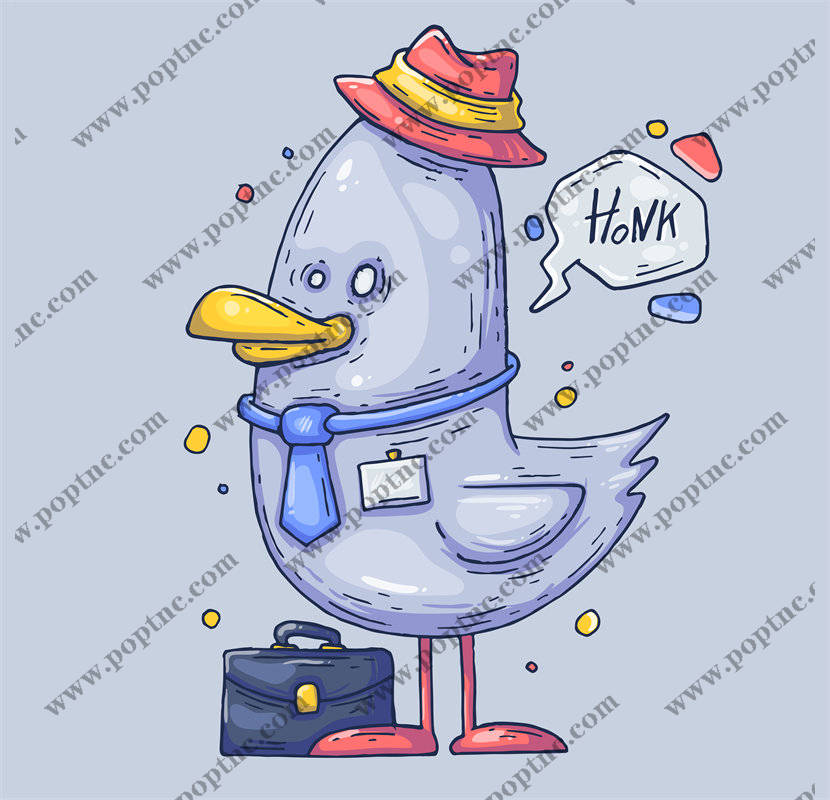 趣味卡通裁片印花服装:可爱鸭子形象设计