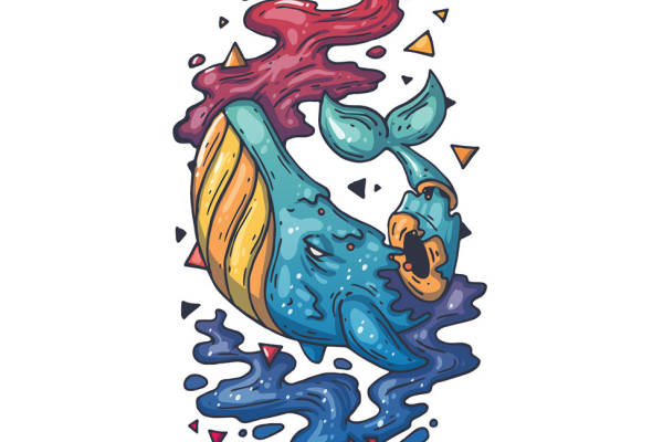 时尚动感鲨鱼裁片印花服装，打造个性街头风格