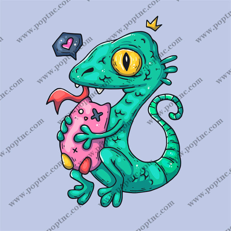 可爱卡通恐龙裁片印花服装印花设计