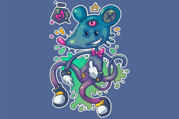 时尚潮流卡通裁片印花服装印花设计