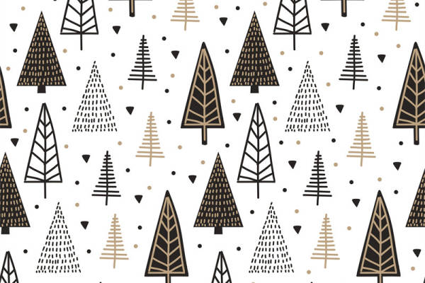 时尚简约风格服装印花：几何树形图案面料印花设计