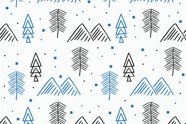 清新自然风格面料印花，适用于多季节服装印花设计