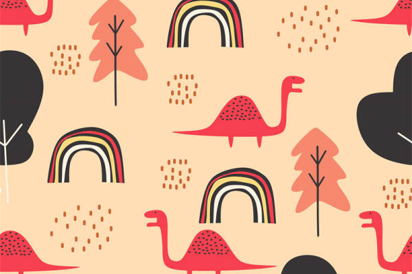 2023年新款火烈鸟彩虹图案服装印花面料