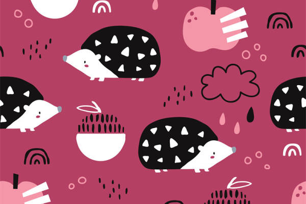 可爱卡通风格面料印花,创意服装印花设计