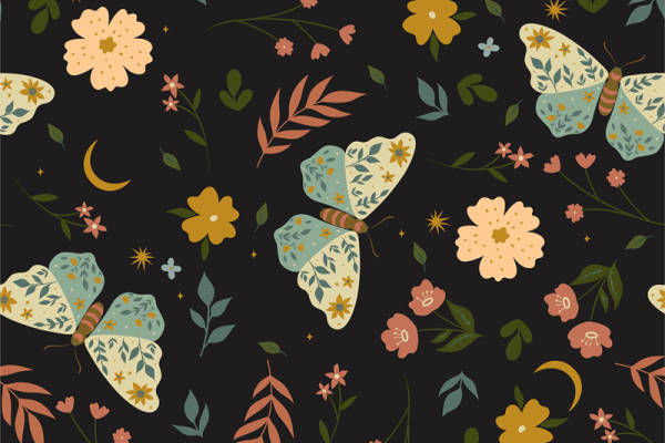 春日花园风格面料印花,时尚服装印花设计