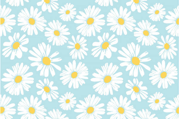 清新自然风雏菊图案面料印花服装印花设计