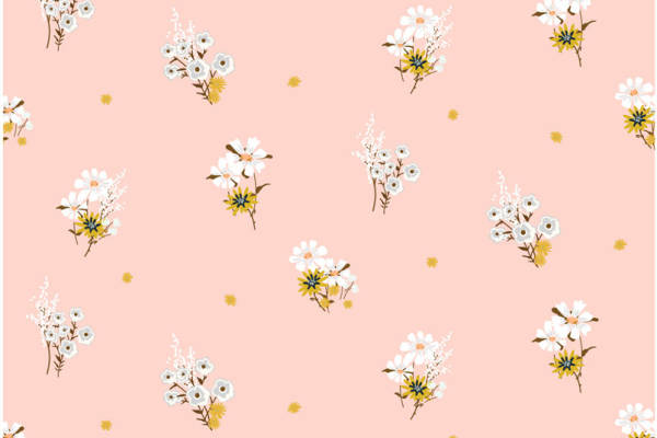 春日浪漫花卉图案面料印花服装印花设计