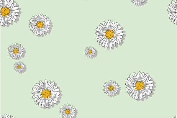 清新自然风格雏菊图案面料印花服装印花设计