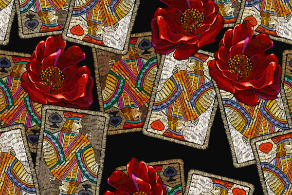 复古民族风花卉图案面料印花服装印花设计