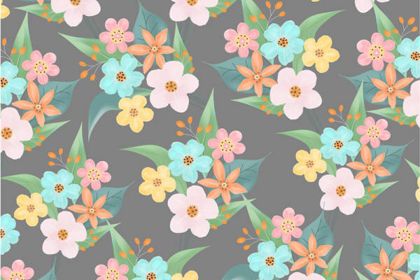 优雅多彩花卉面料印花,适合春夏季节的服装印花设计