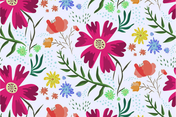 2023年春季新款花卉面料印花服装印花图案设计