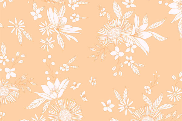 优雅花卉图案服装印花面料设计,适合春夏季节