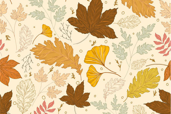 秋季自然风格面料印花,时尚服装印花设计