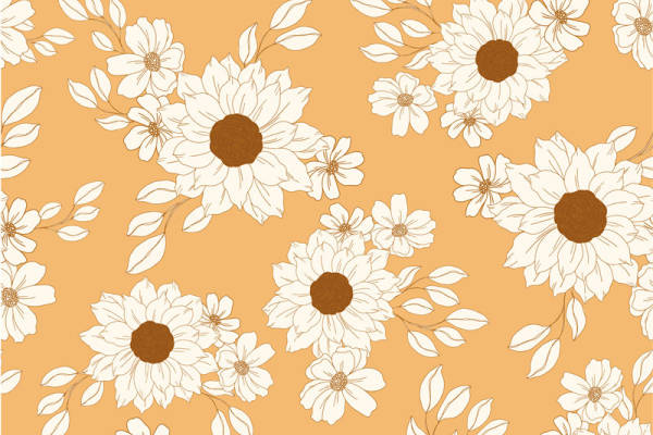 时尚花卉图案面料印花，夏季服装印花设计