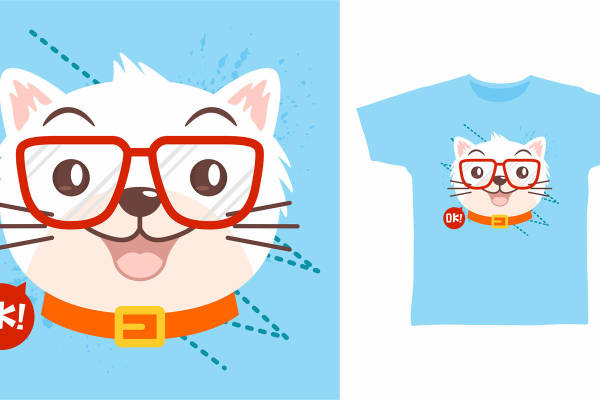 时尚可爱猫咪裁片印花服装，打造个性潮流风格